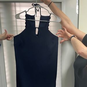 EUC lined, navy blue dress